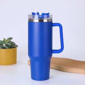 40oz Travel Car H1.0 Handle Tumbler Vacuum Mug Lid <b>Straw</b> Non-Slip Base OEM ODM Custom Brand - Product Image 5