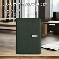 Ensemble cadeau de carnet d'entreprise personnalisable format A5, journal de luxe, boîte cadeau promotionnelle, stylo avec thermos LED et logo personnalisé