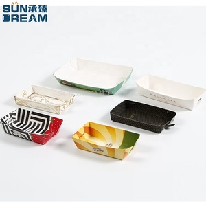 Bandeja de papel reciclable personalizada para <span class=keywords><strong>hot</strong></span> dogs, con espadas para envasar al por mayor, caja de alimentos para helados, bandeja para <span class=keywords><strong>hot</strong></span> dogs. - Product Image 4
