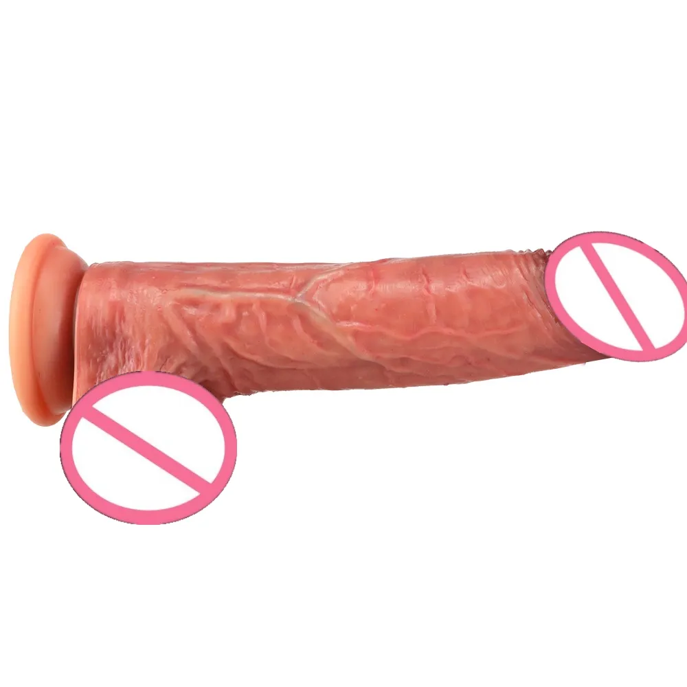 Guter Preis Künstlicher Penis Realistisches Spielzeug Weiche lebensechte Hautfarbe Dildos für Frauen Sexspielzeug