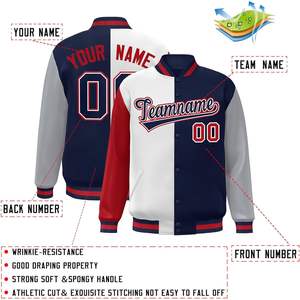 2025 chaqueta universitaria de moda personalizada para hombre, Bomer de béisbol con letras informales, cierre con cremallera, capucha, nombre cosido, número, Logo XS - Product Image 4
