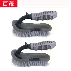 Car Wash Brush L Shaped 19x11x9cm <b>Plastic</b> <b>Wheel</b> Cleaning Tool For Car Tire - Product Image 1