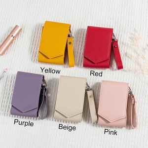 Custom Leather <b>Lipstick</b> <b>Case</b> with <b>Mirror</b>, Personalized Birthday Flower Travel Lip Gloss <b>Case</b>, Mini Cosmetics Organizer Bag - Product Image 5