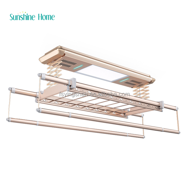 Ceiling Mounted Clothes Drying Rack Pulley Clothesline Vertical Folding Laundry Drying Rack