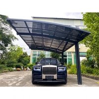 Kit de carport métallique durable toutes saisons pour stationnement de voitures avec système prêt pour panneaux solaires, carport solaire