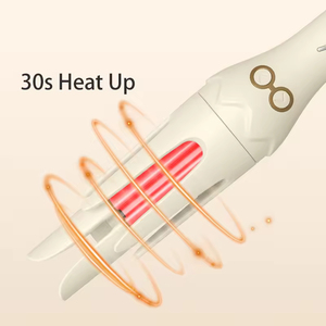 Fer à boucler électrique automatique rotatif professionnel portable pour <span class=keywords><strong>cheveux</strong></span> longs, blanc et noir, pour femmes, vente en gros à faible MOQ - Product Image 4