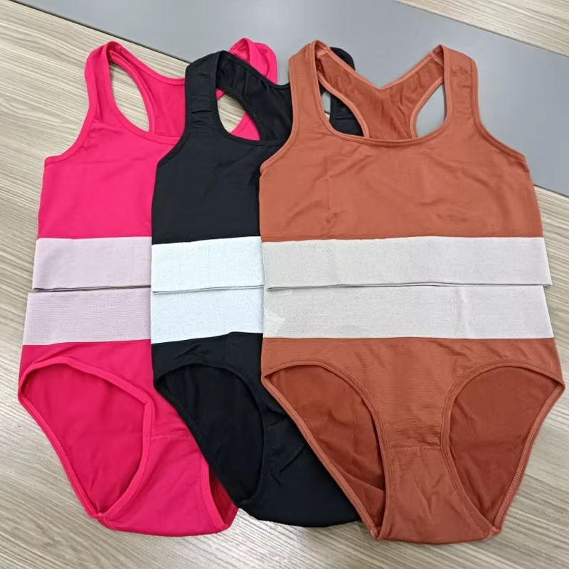 Wholesale 2 Piece Bra Sets Women Black Custom Logo Yoga Young Girl Seamless Sport Lingerie Set Ladies Women's Bra&Panties