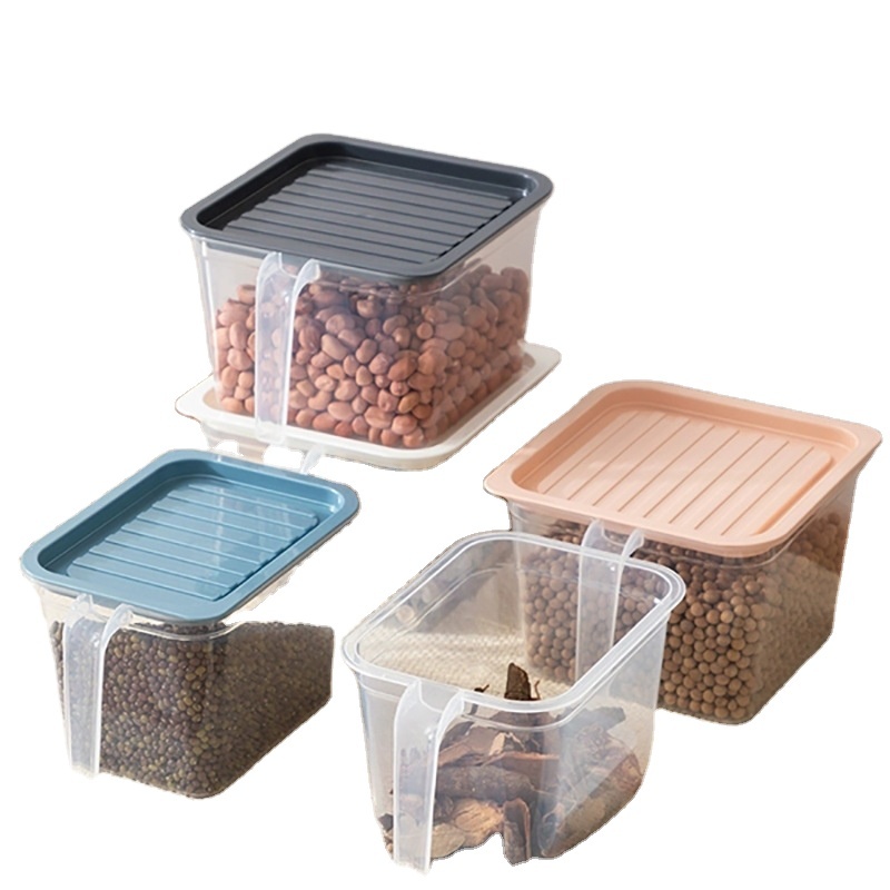 Refrigerator Fresh-Keeping Box Kitchen With Handle Plastic With Lid Sealed Food Fruit Storage Box Storage Jar