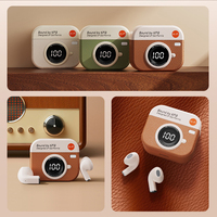 Earphone Mini Q85 Bentuk Kamera Retro Bahan ABS Nirkabel