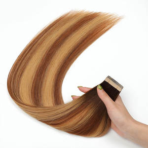 Alta qualità reale capelli umani estensioni del nastro facile applicare lo spessore naturale aspetto voluminoso proteggere il cuoio capelluto - Product Image 4