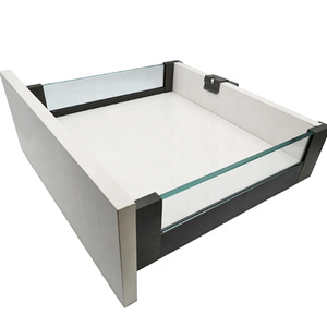 สไลด์ลิ้นชักใต้ท้องแบบปิดแบบยืดแบบเต็มขยายรางสไลด์บัฟเฟอร์ที่ซ่อนอยู่พร้อมไฟ LED อุปกรณ์เฟอร์นิเจอร์ - Product Image 6