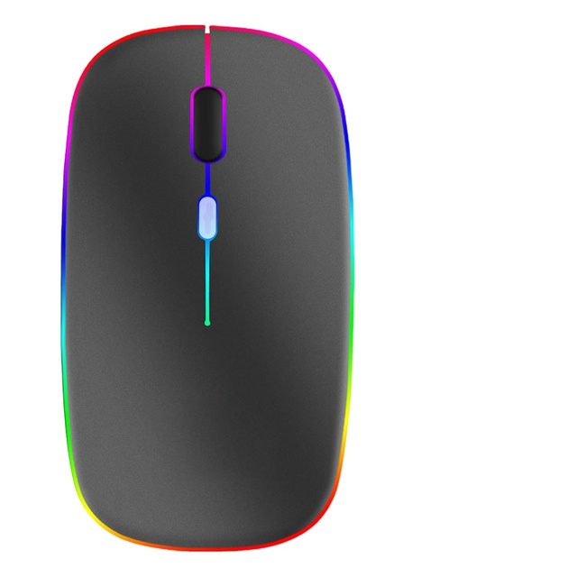 High Quality 2.4G Ultra-thin Mute Mouse 7-color LED Rechargeable Wireless Mouse for Desktop Computers