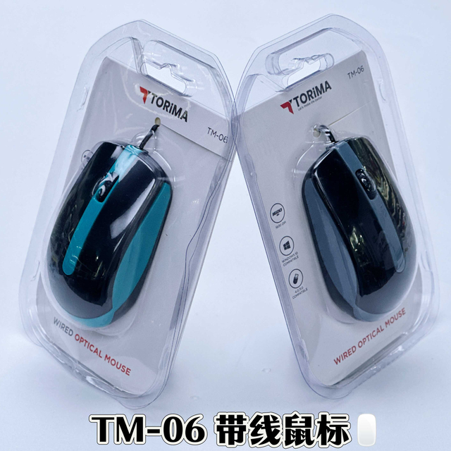TORIMA TM-06 Wired Optical Mouse 1600 DPI USB Computer Mouse for Laptop PC Office Home