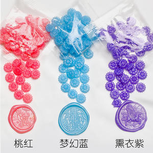 Granulés de cire à cacheter en forme de fleur, couleurs mélangées, 50 pièces par sachet, pour artisanat et décoration - Product Image 3