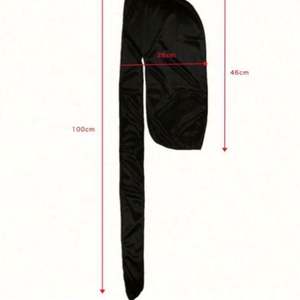 En stock, vente en gros, bon marché, unisexe, foulards de tête en velours doux, bonnets de pirate multifonctionnels de couleur unie pour l'extérieur, durags à longue queue pour hommes - Product Image 6