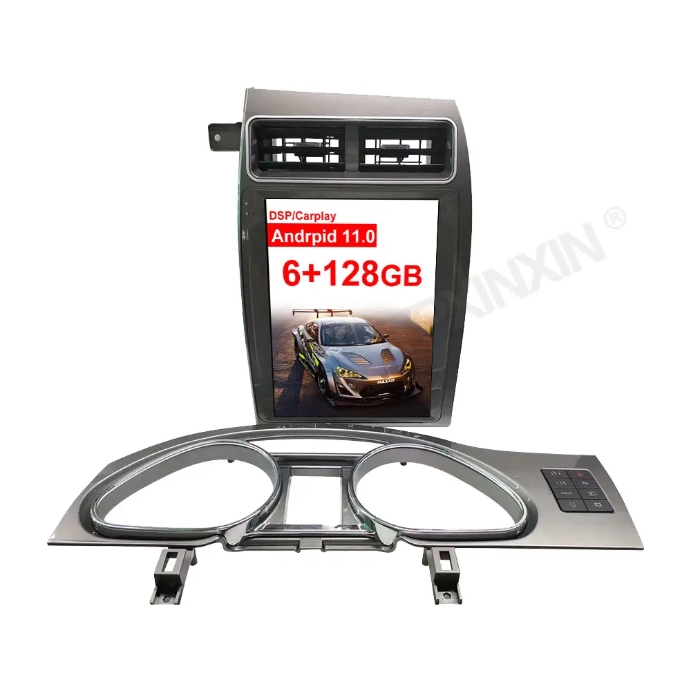 2 Din Car Radio Stereo DVD Player Multimídia GPS Navigator para Audi Q7, Tesla Estilo, 2006-2015 12.1 polegadas