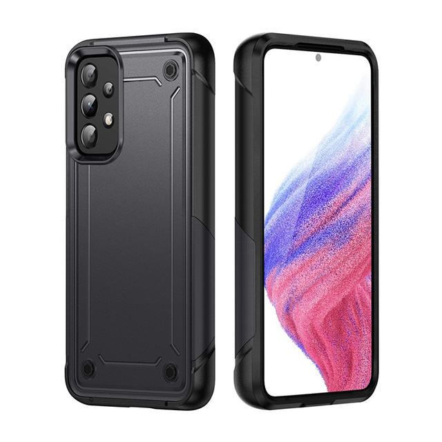 Gray 2 in 1 PC TPU Cell Phone Case for Samsung Galaxy A53 A73 A72 A71 A51 A01 5G Shockproof Anti Scratch Heavy Duty Phone Cover