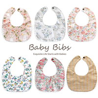 Nouvelle conception 100% coton absorbant doux bébé attrape-nourriture bavoir pour garçons, filles