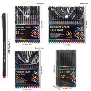 Hot Sale 60-Color Fine Liner Set 0.4mm Plastic Writing Drawing Pen Colored Fineliner Marker for Art & Coloring <b>Book</b> - Product Image 5