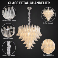 Lustre moderne de luxe en fer et verre de Murano fait main, plusieurs couleurs, luminaires suspendus et lustres