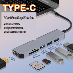 6 trong 1 USB <span class=keywords><strong>C</strong></span> đến 4K HDMI hai USB 2.0 3.0 <span class=keywords><strong>C</strong></span>ổng SD/TF Đầu Đọ<span class=keywords><strong>c</strong></span> Thẻ loại <span class=keywords><strong>C</strong></span> HUB Tương thích với máy tính xách tay và loại <span class=keywords><strong>C</strong></span> thiết bị. - Product Image 3