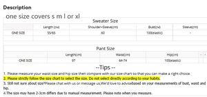 S-XL = bir boyut balıkçı yaka kazak iki parçalı setleri kadın örme kazak ve geniş bacak uzun pantolon yarık kadın kazak takım elbise - Product Image 6