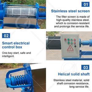 Máquina Deshidratadora de Residuos Avícolas por Extrusión de Tornillo OCEAN, Separador Automático de Sólidos y Líquidos para Estiércol de Cerdo - Product Image 3