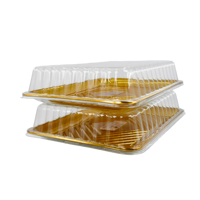 Plateau à sushi jetable de luxe Wenpak WP0040 en plastique PET de qualité alimentaire, épaissi, recyclable, portable, avec logo