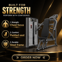 Equipo de Gimnasio Comercial: Máquina de Press de Pecho Horizontal Multifunción con Pesas para Entrenamiento de Fuerza