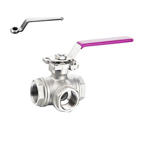 Válvula de Bola Roscada de 3 Vías WCB CF8 CF8M de Acero Inoxidable 316, 1000 WOG PN63, Estándar ASTM, Puerto NPT Tipo T/L con Base de Montaje - Product Image 6