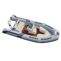 Bateau pneumatique RIB-520E certifié CE pour sports nautiques en plein air, coque en fibre de verre, tube en PVC, bateau de loisirs familial