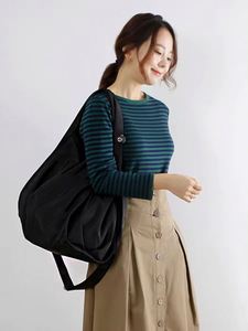 Free Sample Designer Fashion <b>Over</b> <b>The</b> <b>Shoulder</b> customized logo plain black tote <b>bag</b> - Product Image 5
