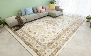 Tapis Wilton en polypropylène tissé, écologique, antidérapant, fabriqué à la machine, à poils moyens de 1,3 cm d'épaisseur, pour salon - Product Image 5