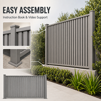 Clôture en aluminium à lamelles, résistante aux intempéries, durable, avec revêtement en poudre, pour la maison, le jardin et la cour résidentielle