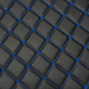 Litchi <span class=keywords><strong>matelassé</strong></span> point de diamant faux <span class=keywords><strong>cuir</strong></span> synthétique pour plancher intérieur de voiture - Product Image 1