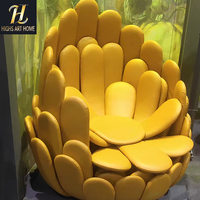 Chaise de luxe légère italienne pétale villa moderne salon balcon hôtel créatif alien chaise longue de loisirs simple