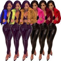 ZSC0154 Mùa Đông Mặc Fuax Fur Coat Cho Phụ Nữ Hợp Thời Trang Sang Trọng Giả Áo Khoác Nữ Lông Phụ Nữ Ngắn Fox Faux Fur Coats
