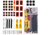 Kit de réparation de pneus de vélo portable multifonction 53 pièces, outils de réparation de pneus crevés pour le cyclisme