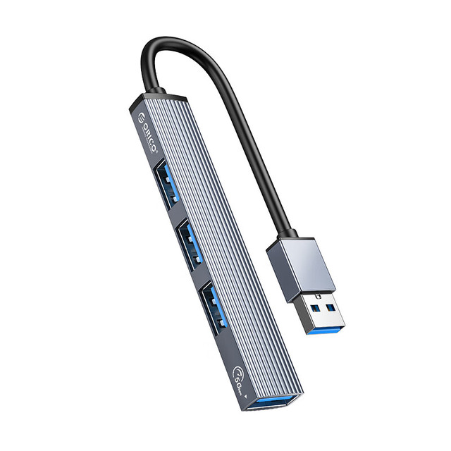 USB 3.0 Hub 4 Ports USB-A Splitter Ultra-Slim USB Expander for Mouse Keyboard Flash Drive Printer Compatible with Laptop Desktop