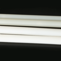 Many Sizes All Thread Rod Black White Plastic Nylon PA66 M12 Threaded Steel Bar Polyamide 66 Plastic Bolt Screw Din975 DIN976