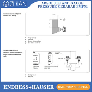 เครื่องวัดความดันแบบดิจิตอล Endress+Hauser PMP51, เซ็นเซอร์โลหะเชื่อมสำหรับการวัดก๊าซ - Product Image 2