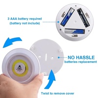 Lampe tactile à télécommande COB, 180 grammes, lampe de chevet LED 3+1 pour chambre à coucher, matériau ABS, alimentée par piles, pour armoire, placard