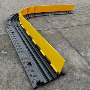 Rubber Cable Protector Small 3 Channels Rubber Cable Bridge Cable Ramp Rubber Cable Protector