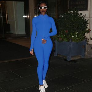 Tuta lavorata a maglia donna Zipper Yoga Fitness Workout ricamo <span class=keywords><strong>One</strong></span> <span class=keywords><strong>Piece</strong></span> Bodycon tuta pagliaccetti donna tuta <span class=keywords><strong>Sport</strong></span> 2022 - Product Image 6