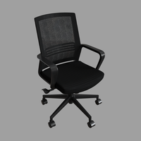 Chaise de bureau ergonomique moderne noire haute design réglable avec maille rotative pour meubles de laboratoire
