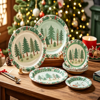 Assiette ronde jetable en papier écologique blanc non couché de 9 pouces pour les fêtes