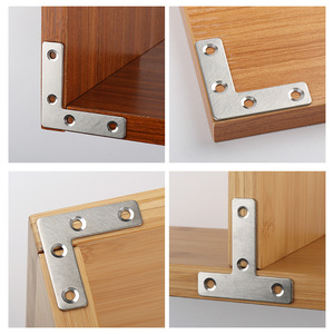Jinnate Stainless Steel L And T Type Corner Bracket 90 Degree Flat Panel Connector For Table Chair Furniture Support - Product Image 4