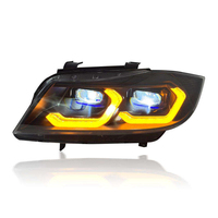 Feux LED de voiture JY 12V pour BMW E90, phares 2005-2012, jaune blanc, DRL, taille standard OEM, Angel Eyes, projecteurs automatiques, feux de route