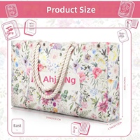 Trousse de Toilette de Voyage Imprimée Lettres Grande Capacité Portable, Organisateur de Maquillage Polyvalent, Sac à Main Polyvalent, Ensemble Mahjong Transfrontalier