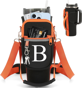 Tùy chỉnh Neoprene 30/40 Oz Stanley cup chủ với vai điều chỉnh & dây đeo cầm tay và túi điện thoại cách điện - Product Image 1